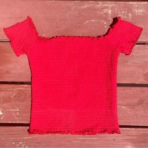 Women’s small red Hollister off-shoulder shirt